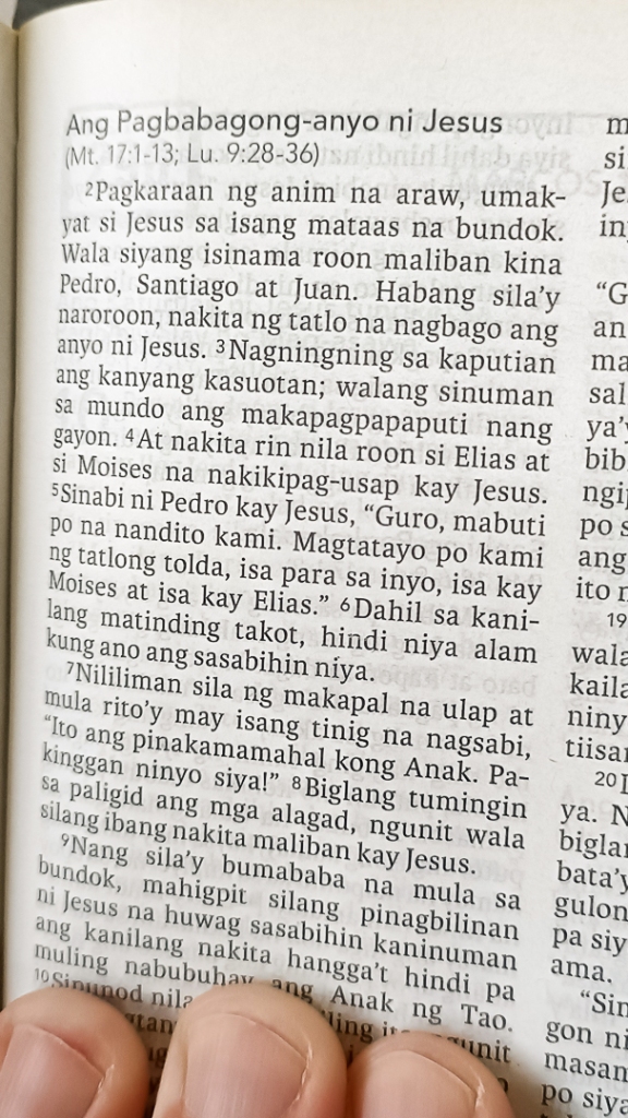 A bible passage in Filipino